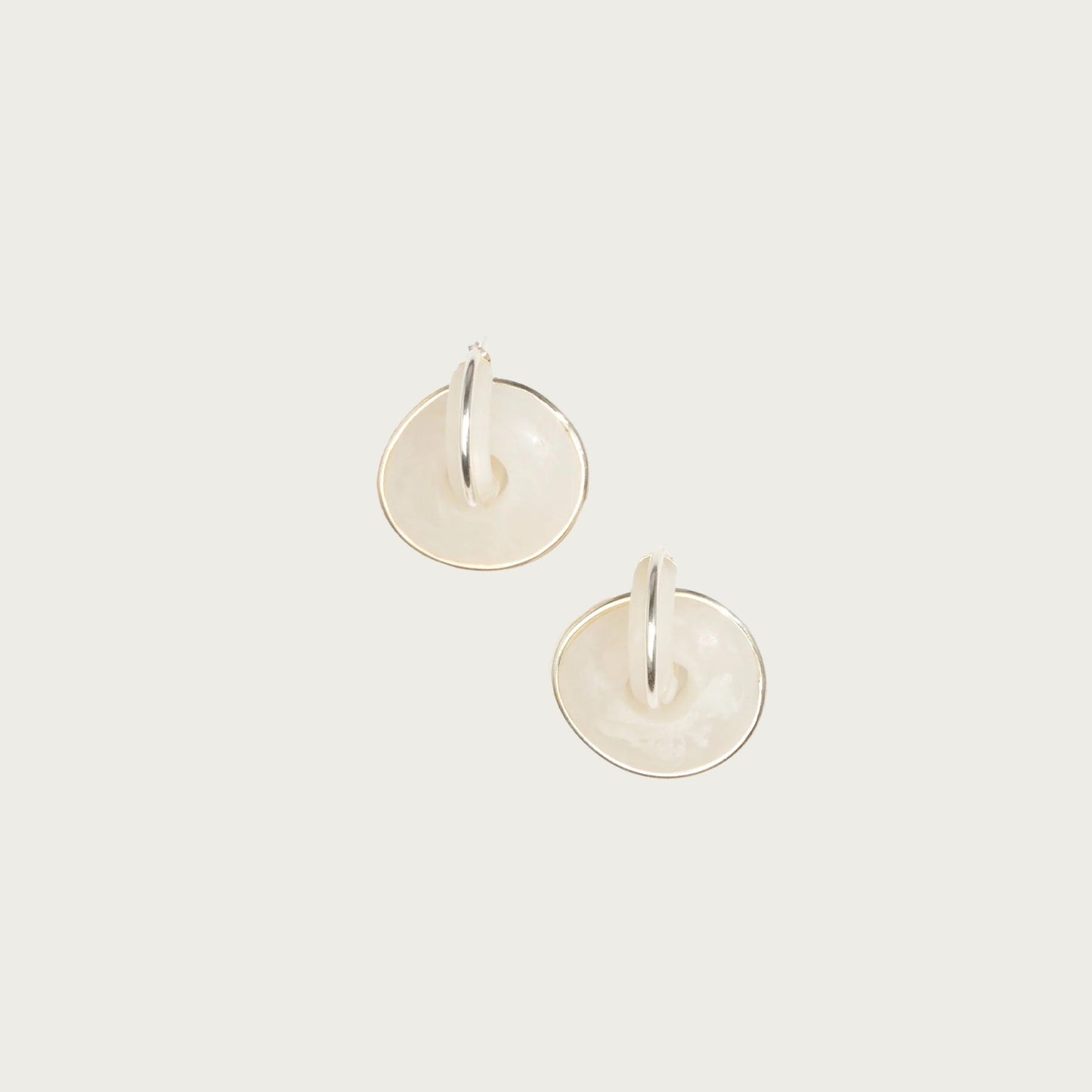 Link Drift Earrings – Chalk Swirl