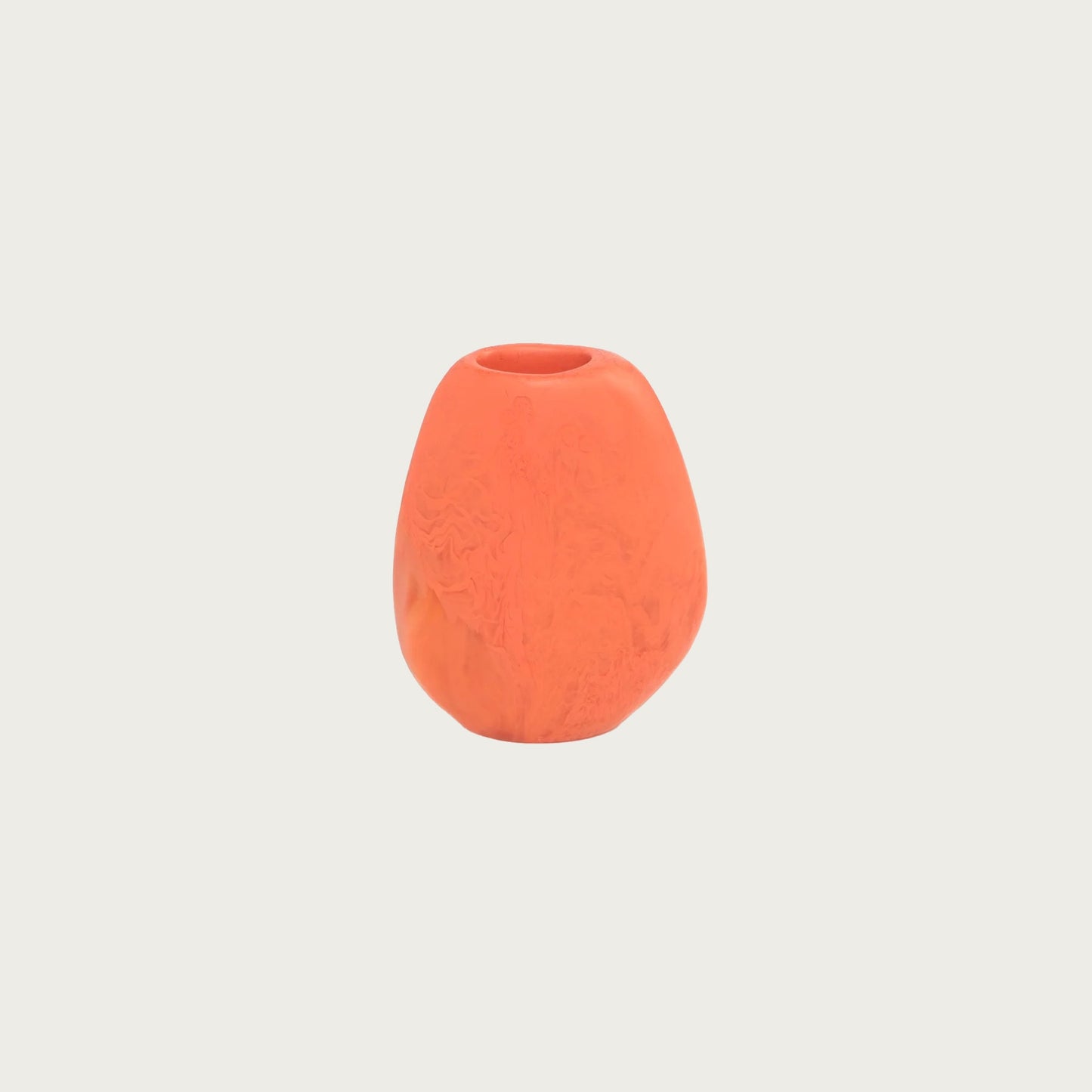 Medium Skipping Stone Vase – Coral Swirl