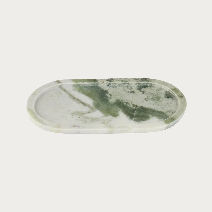 Marble Rounded Tray – Green