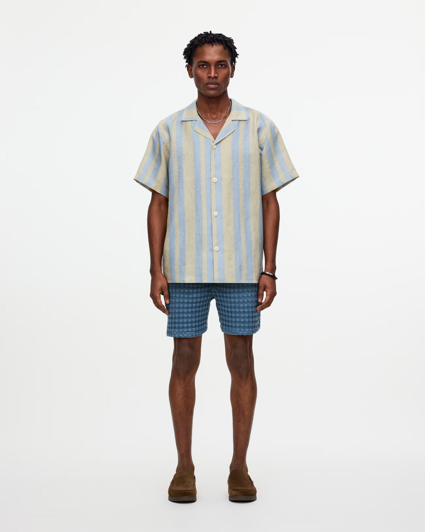 Mist Strata Cuba Linen Shirt