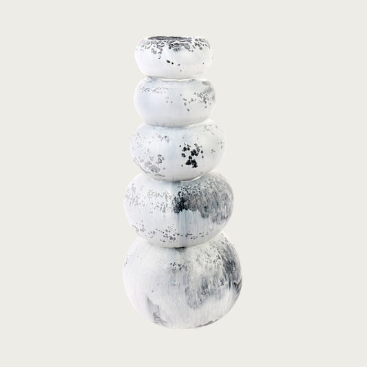 Pearl Tower Vase – White Marble