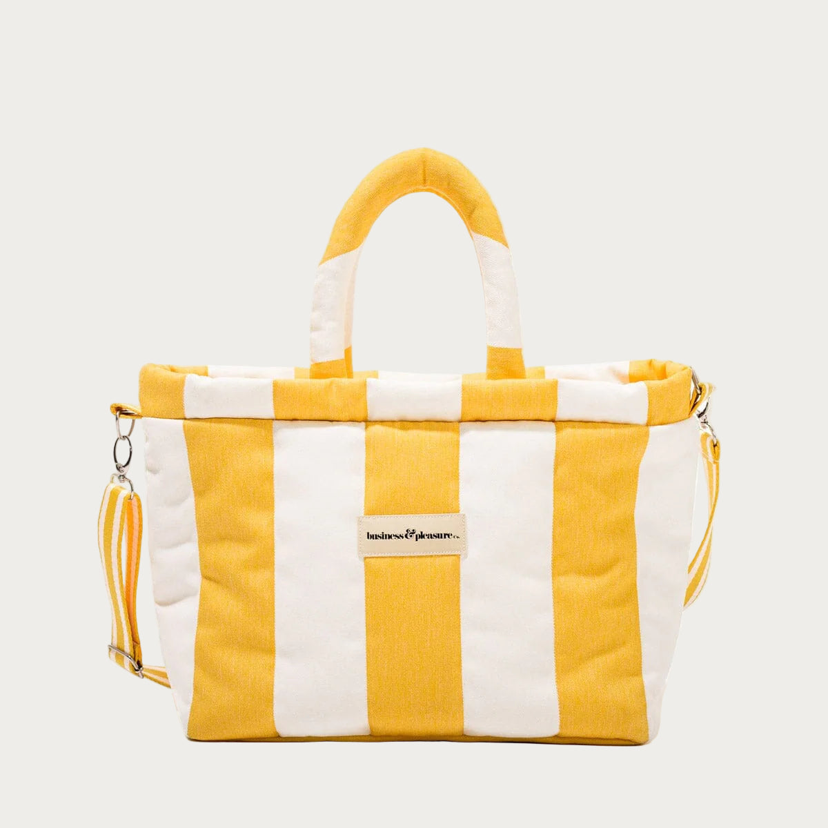 The Cloud Cooler Tote Bag – Crew Mimosa Yellow Stripe