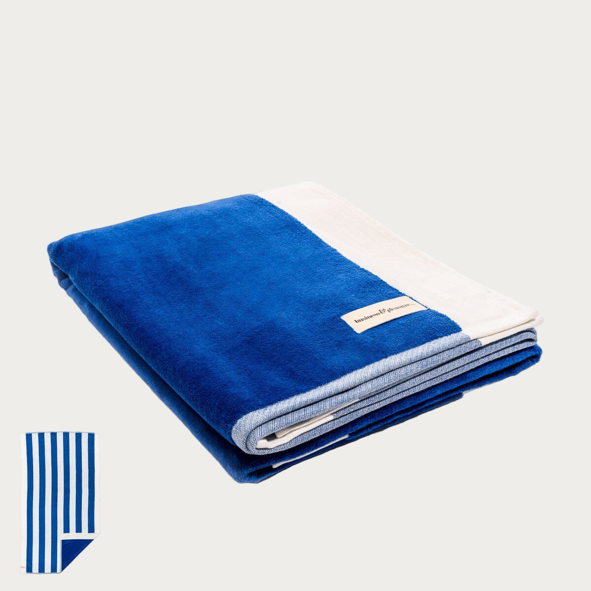 Beach Towel – Crew Mediterranean Blue Stripe