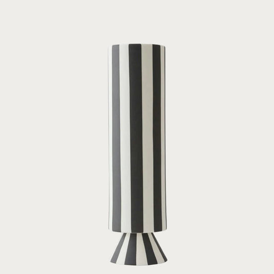 Toppu Vase High – White-Black