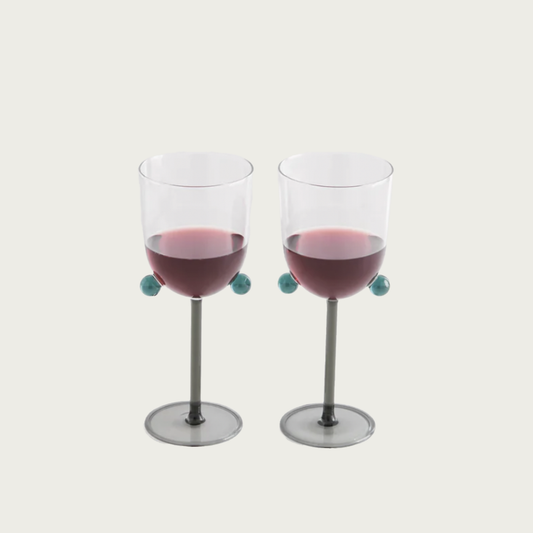 Pom Pom Wine Glass – Set of 2
