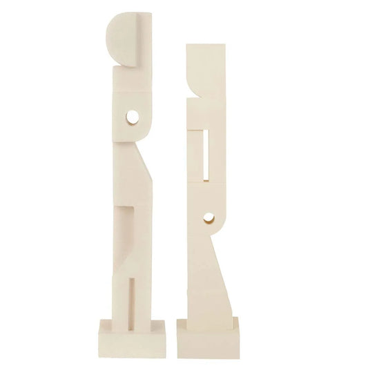 Theron Geo Floor Sculpture - Plaster White