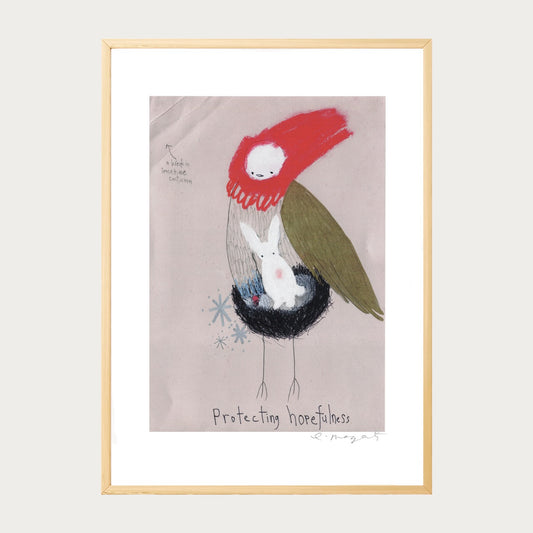 'Protecting Hopefulness' Framed Print