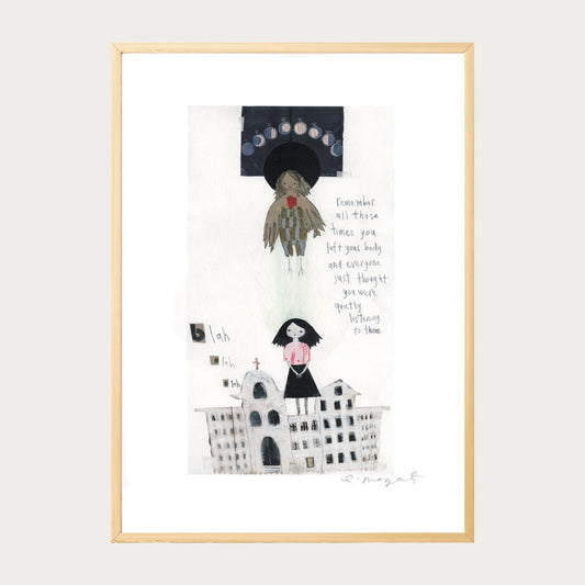 'Blah Blah Blah' Framed Print